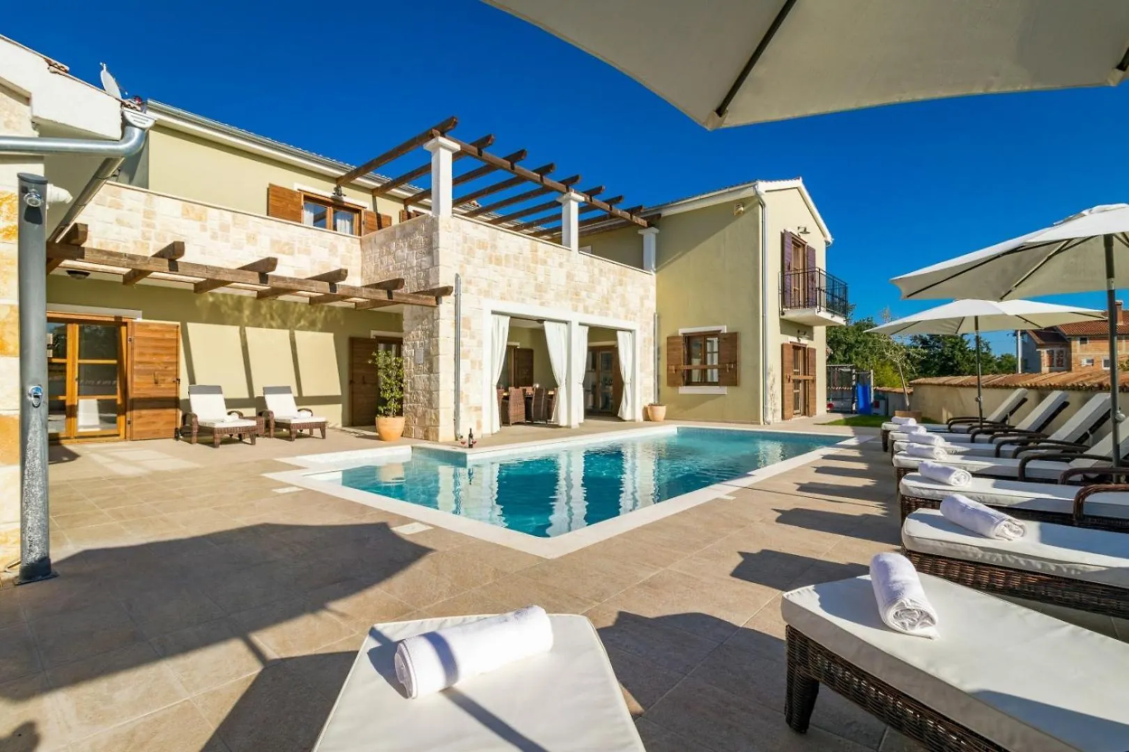 Villa Rajana For 14 Persons With Kids Playground & Pool Heating In Central Istria Svetvincenat Croatia